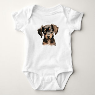 Cute Adsible Dachshund Puppy Ansikte T Shirt