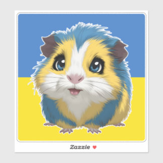 Cute Adsible Guinea Gris Klistermärken