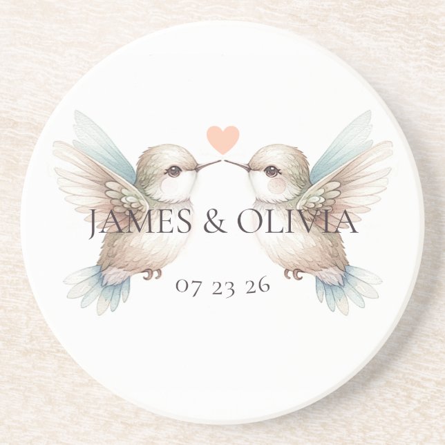 Cute Adsible Hummingbird Underlägg (Framsidan)