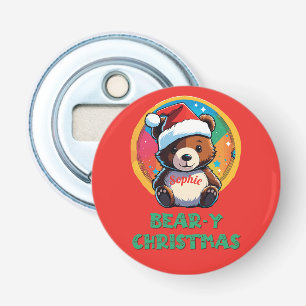 Cute Adsible Kawaii Chibi Bear-y-julbjörn Flasköppnare