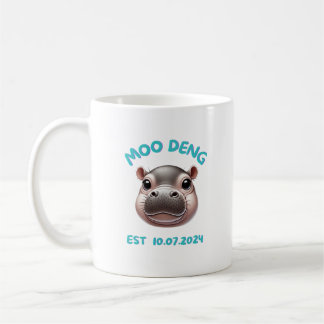 Cute Adsible Moo Deng Baby Pygmy Hippo Kaffemugg