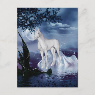 Cute Adsible Mystical Unicorn Vykort