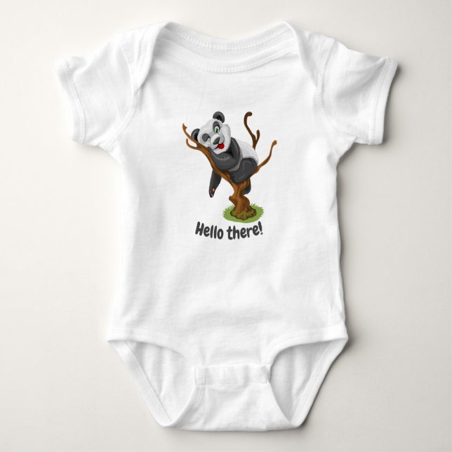 Cute Adsible Panda and Chick Graphic T Shirt (Framsida)