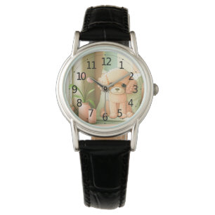 Cute Adsible Pudel Hund Puppy Artwork Armbandsur