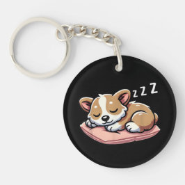 Cute Adsible Sleeping Djur älskare Welsh Corgi P