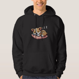 Cute Adsible Sleeping Djur älskare Welsh Corgi P Hoodie