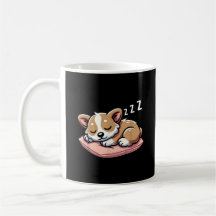 Cute Adsible Sleeping Djur älskare Welsh Corgi P