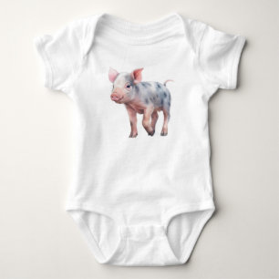 Cute Adsible Spoted Baby Piggie Piglet T Shirt