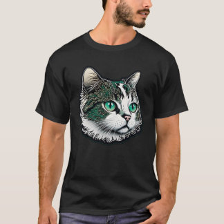Cute adsible unique original färgad cat 5 t shirt