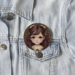 Cute Adworthy Vintage Stil Chibi Kawaii Girl Art Knapp