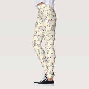 Cute Aerobic Unicorn Mönster Leggings