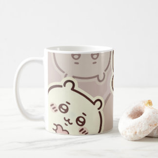 Cute Aesthetic Cream Bear Coffee Mug | Minimalist  Kaffemugg
