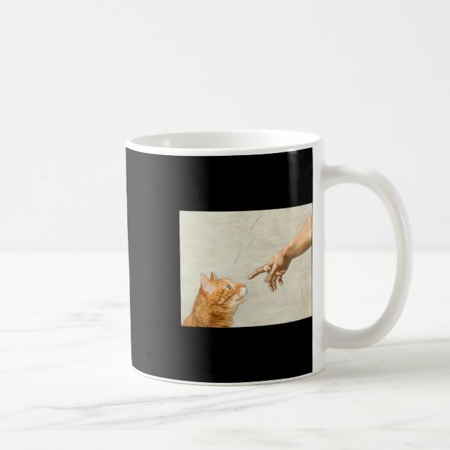 Cute Aesthetic Funny Cat Art Graphic Y2k Tonåring  Kaffemugg (Höger)