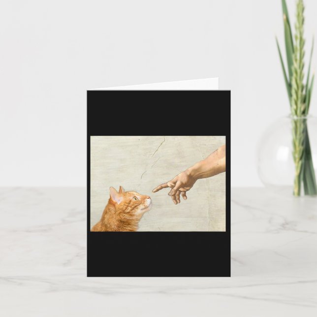 Cute Aesthetic Funny Cat Art Graphic Y2k Tonåring  Kort (Framsida)