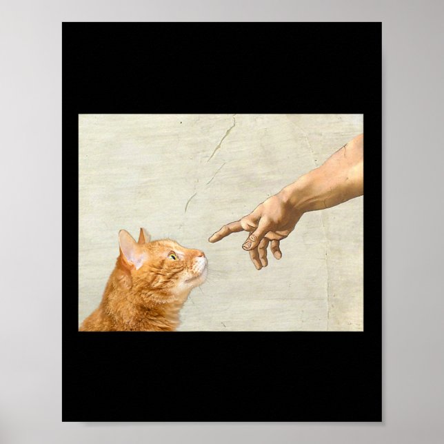 Cute Aesthetic Funny Cat Art Graphic Y2k Tonåring  Poster (Framsidan)
