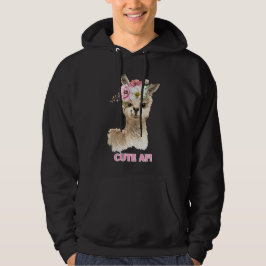 Cute AF! Vattenfärg Llama Design Hoodie