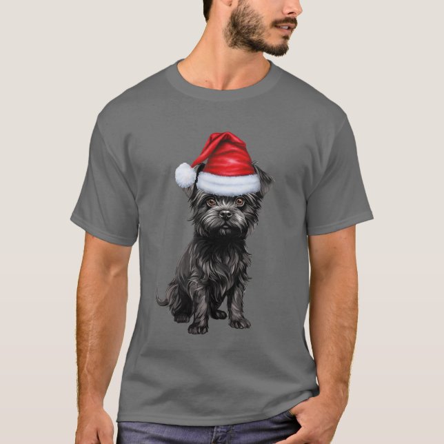 Cute Affenpinscher Hund älskare Funny jul T Shirt (Framsida)