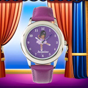 Cute African American ballerina tjejer Armbandsur