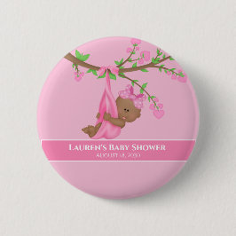 Cute African American Girl Baby Shower Knapp
