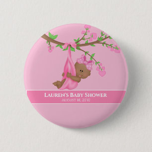 Cute African American Girl Baby Shower Knapp