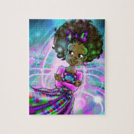Cute African American Girl Pussel