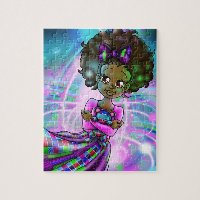 Cute African American Girl Pussel (Vertikal)