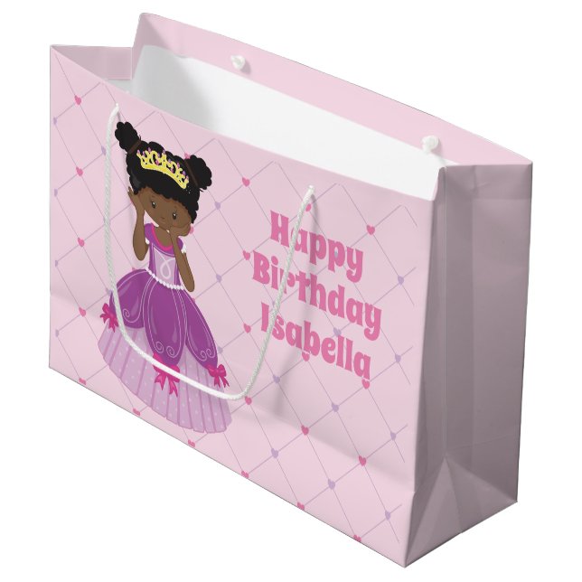 Cute African American Princess Rosa Birthday (Framsidan Vinklad)