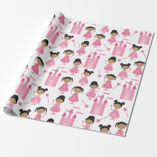 Cute African American Rosa Princess Wrapping Pappe Presentpapper