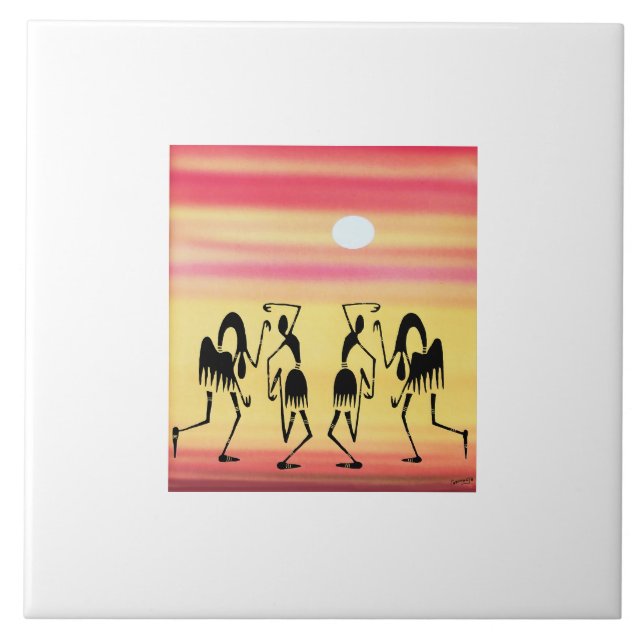 Cute African Break Dance Kakelplatta (Framsidan)