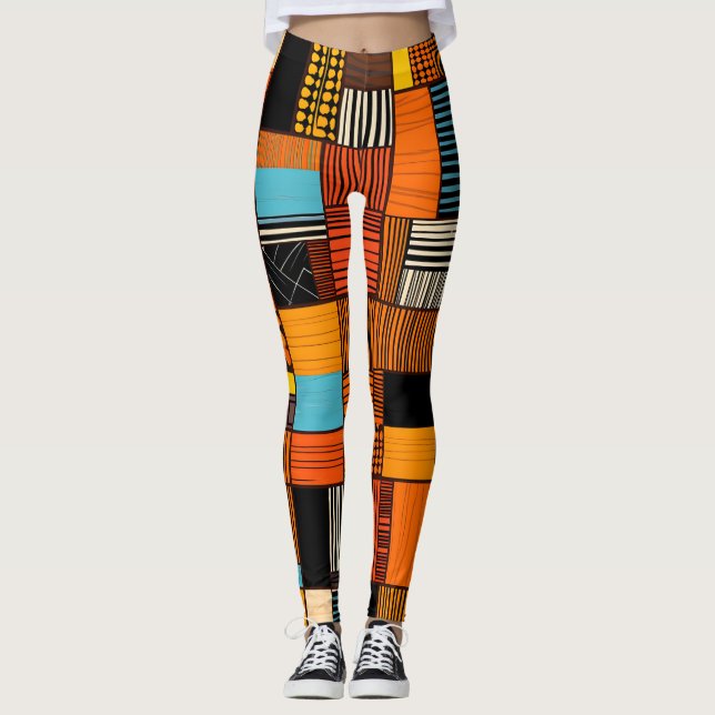Cute African Print Leggings (Framsida)