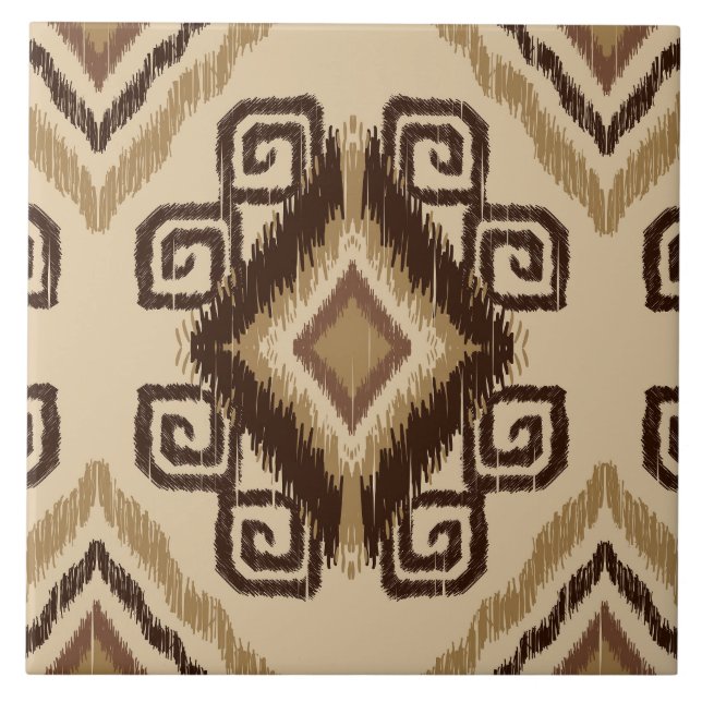 Cute African stil mönster Kakelplatta (Framsidan)