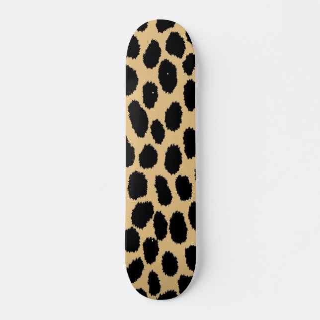 Cute African Wildlife Cheetah Animal Print Mönster Mini Skateboard Bräda 18,5 Cm (Framsida)