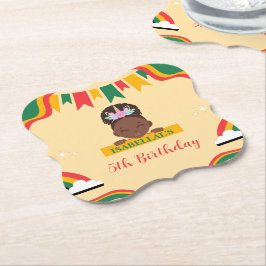 Cute afro Unicorn African American Flickor Underlägg Papper