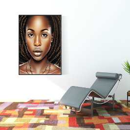 CUTE AFRO WOMAN QUEEN MELANIN POSTER