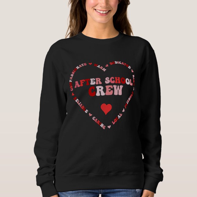 Cute After School Crew Valentines Day Heart T Shirt (Framsida)