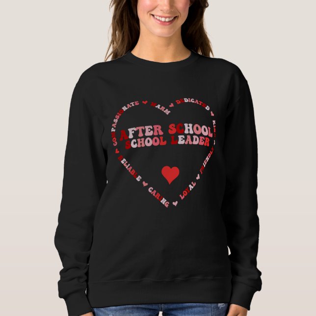 Cute After School School Leader Valentines Day Hea T Shirt (Framsida)