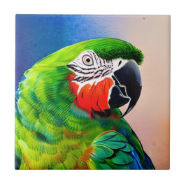 Cute AI Generated Amazon Parrot Kakelplatta