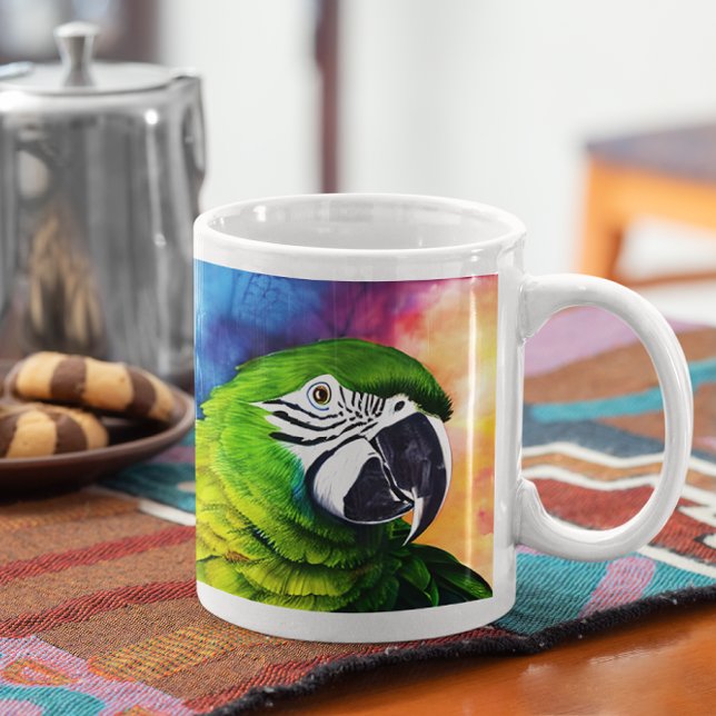 Cute AI-genererade delar stängs upp Kaffemugg (Skapare uppladdad)