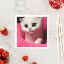 Cute Ai Kitten Pappersservett