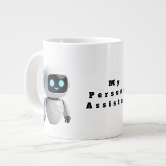 Cute AI Robot Coffee Mug - Tech Inspired Future Bu Jumbo Mugg
