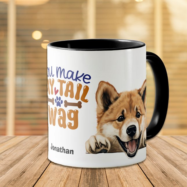 Cute Akita Hund du gör min Svan-påse Mugg (Skapare uppladdad)