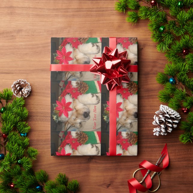 Cute akita hund Santa cone dekoration christmas Presentpapper (Julgåva)