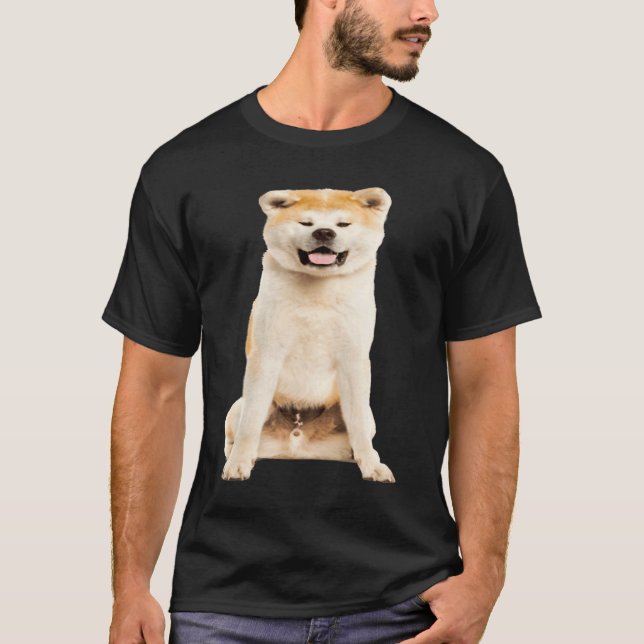 Cute Akita Inu T Shirt (Framsida)