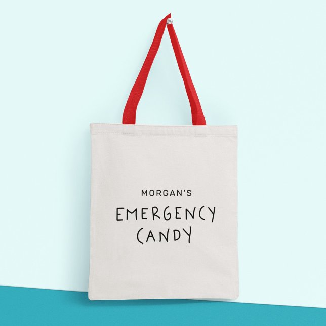Cute Akut Candy för det moderna anpassade namnet Tygkasse (Skapare uppladdad)