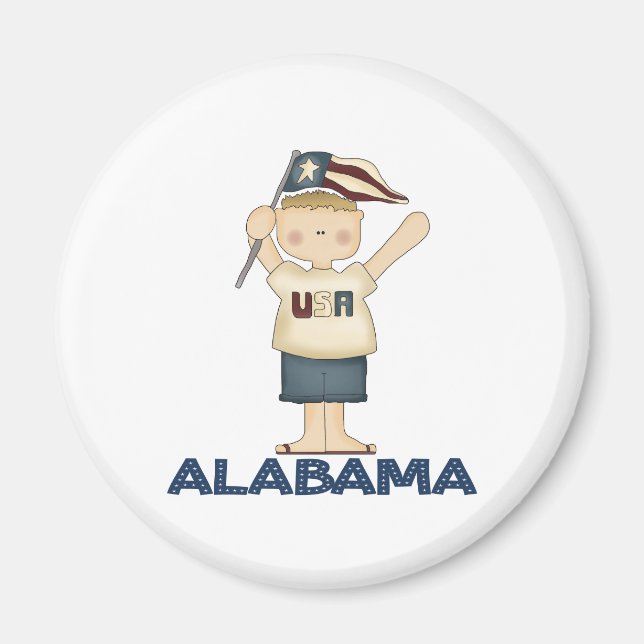 Cute Alabama USA Magnet (Framsidan)