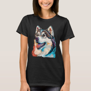 Cute Alaska Malamute Hund på Alaska Malamute 3 T Shirt