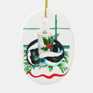 Cute Alaska Wildlife Jul Oval Träd Ornament