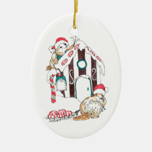 Cute Alaska Wildlife Julgran Oval Ornament