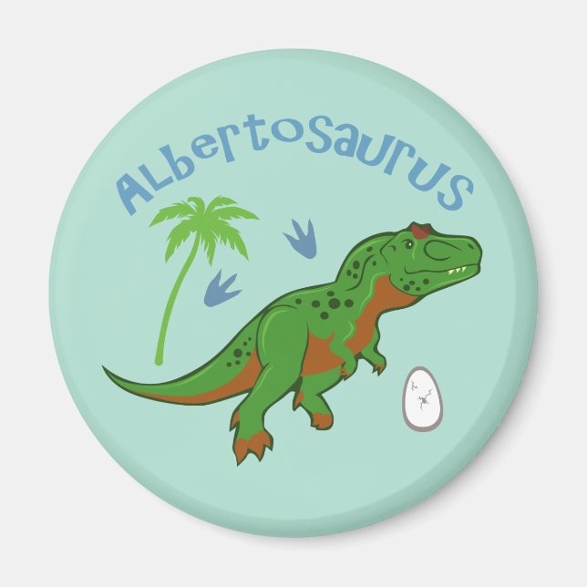 Cute Albertosaurus Magnet (Framsidan)