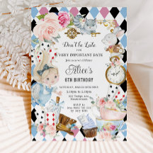 Cute Alice i Wonderland Birthday Tea Party
